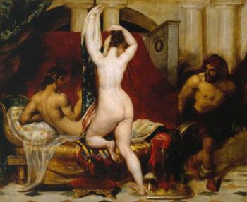 William Etty : Candaules King of Lydia Shews his Wife by Stealth to Gyges One of his Ministers as S